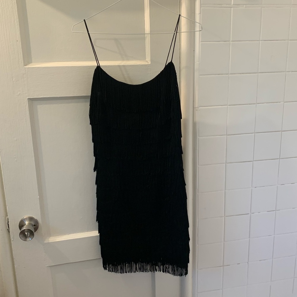Black 1920s flapper dress vintage